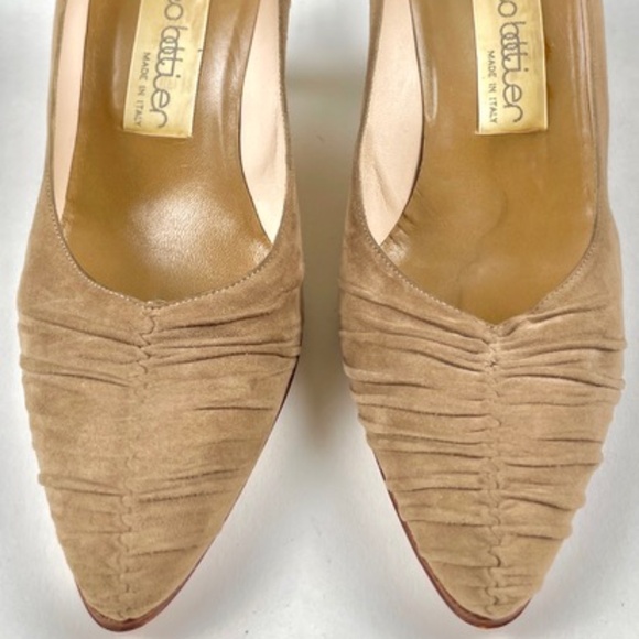 Cleo Bottier Italian suede and alligator 3” heels WORN ONCE! - Picture 3 of 5